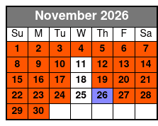 Riga Tony's Branson's Best Murder Mystery Dinner Show November Schedule