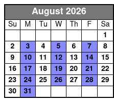 Comedy Bash Dinner Show August Schedule