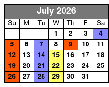 Spirit of America  July Schedule