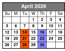 Dan Wagner's Johnny Cash and Friends Tribute Show April Schedule