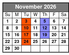 Dan Wagner's Johnny Cash and Friends Tribute Show November Schedule