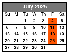 Ray On My Mind July Schedule