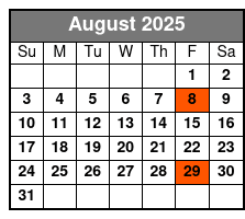 Ray On My Mind August Schedule