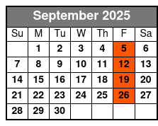 Ray On My Mind September Schedule