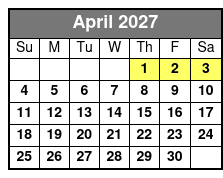 Bigfoot Branson Escape Rooms April Schedule