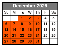 Trail of Lights Sunday Through Thursday  December Schedule