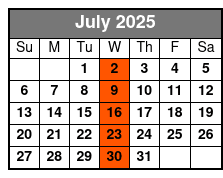 Rocky Horror Picture Show July Schedule