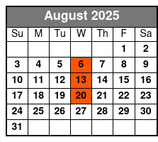 Rocky Horror Picture Show August Schedule