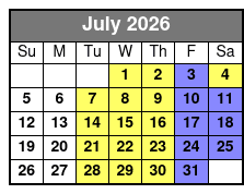 Narnia Live On Stage: Prince Caspian July Schedule