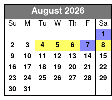 Narnia Live On Stage: Prince Caspian August Schedule