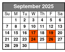 Melody Hart & The All Star Band September Schedule