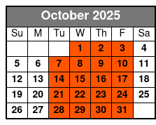 Freedom Journey Experience October Schedule
