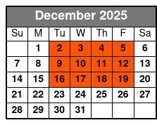 Freedom Journey Experience December Schedule