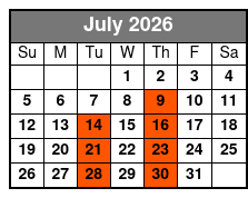 Back In Time A Journey Through the Decades  July Schedule