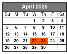 Elvis Tribute Show Featuring Jerry Presley April Schedule