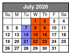 Elvis Tribute Show Featuring Jerry Presley July Schedule