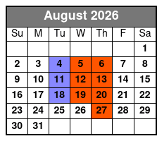 Elvis Tribute Show Featuring Jerry Presley August Schedule