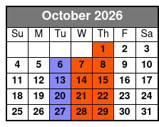 Elvis Tribute Show Featuring Jerry Presley October Schedule