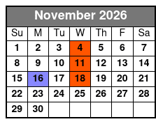 A Neil Diamond Tribute Branson November Schedule