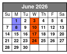 A Neil Diamond Tribute June Schedule