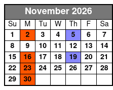 The Mountain Hollers November Schedule