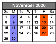 George Strait Tribute   November Schedule