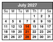 60’s, 70’s, 80’s, Pop Rock Ladies July Schedule