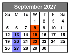 60’s, 70’s, 80’s, Pop Rock Ladies September Schedule