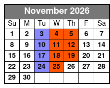 Baldknobbers Vintage Show   November Schedule