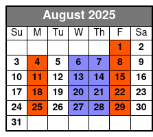 Baldknobbers Jamboree August Schedule