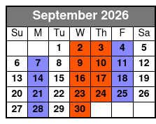 Baldknobbers Jamboree September Schedule