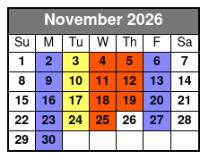 Baldknobbers Jamboree November Schedule