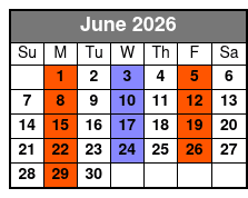 Baldknobbers Jamboree Show   June Schedule