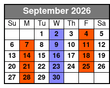Baldknobbers Jamboree Show   September Schedule
