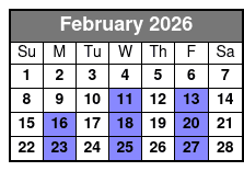 SIX February Schedule