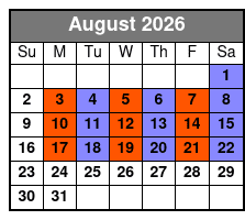 SIX August Schedule