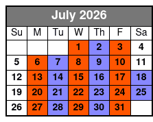 SIX Preferred Seating July Schedule