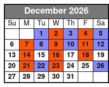 SIX Christmas Preferred Show December Schedule