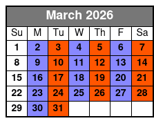 SIX Branson March Schedule