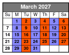 SIX Branson March Schedule