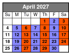 SIX Branson April Schedule