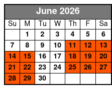 The Magic of Taylor Reed June Schedule
