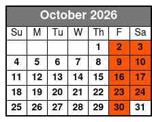 The Magic of Taylor Reed October Schedule