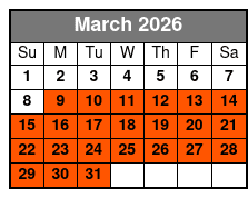 Hollywood Wax Museum March Schedule