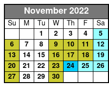 Silver Dollar City Single Day Ticket (Reservation Required) November Schedule