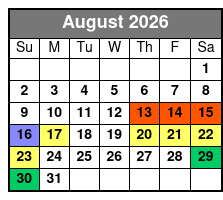 Silver Dollar City 1 Day Ticket & White Water 1 Day Ticket  August Schedule
