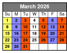 Legends in Concert Preferred Seating March Schedule