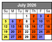 Legends in Concert Preferred Seating July Schedule
