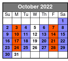 Legends in Concert VIP Box Seating October Schedule