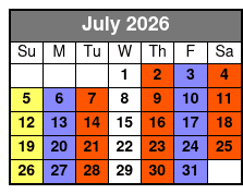 Legends in Concert VIP Box Seating July Schedule